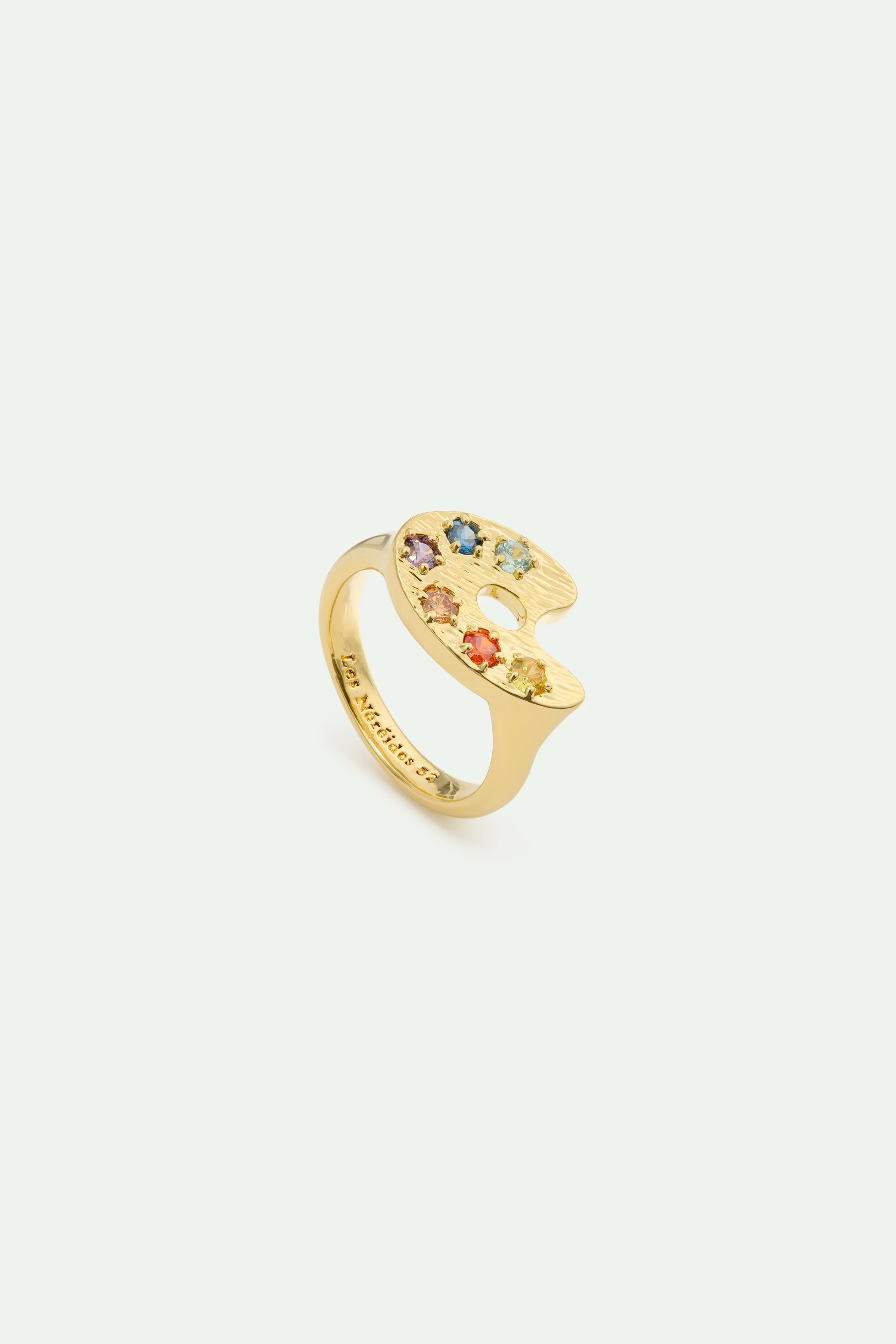 Bague dorée palette de peinture - Image 2