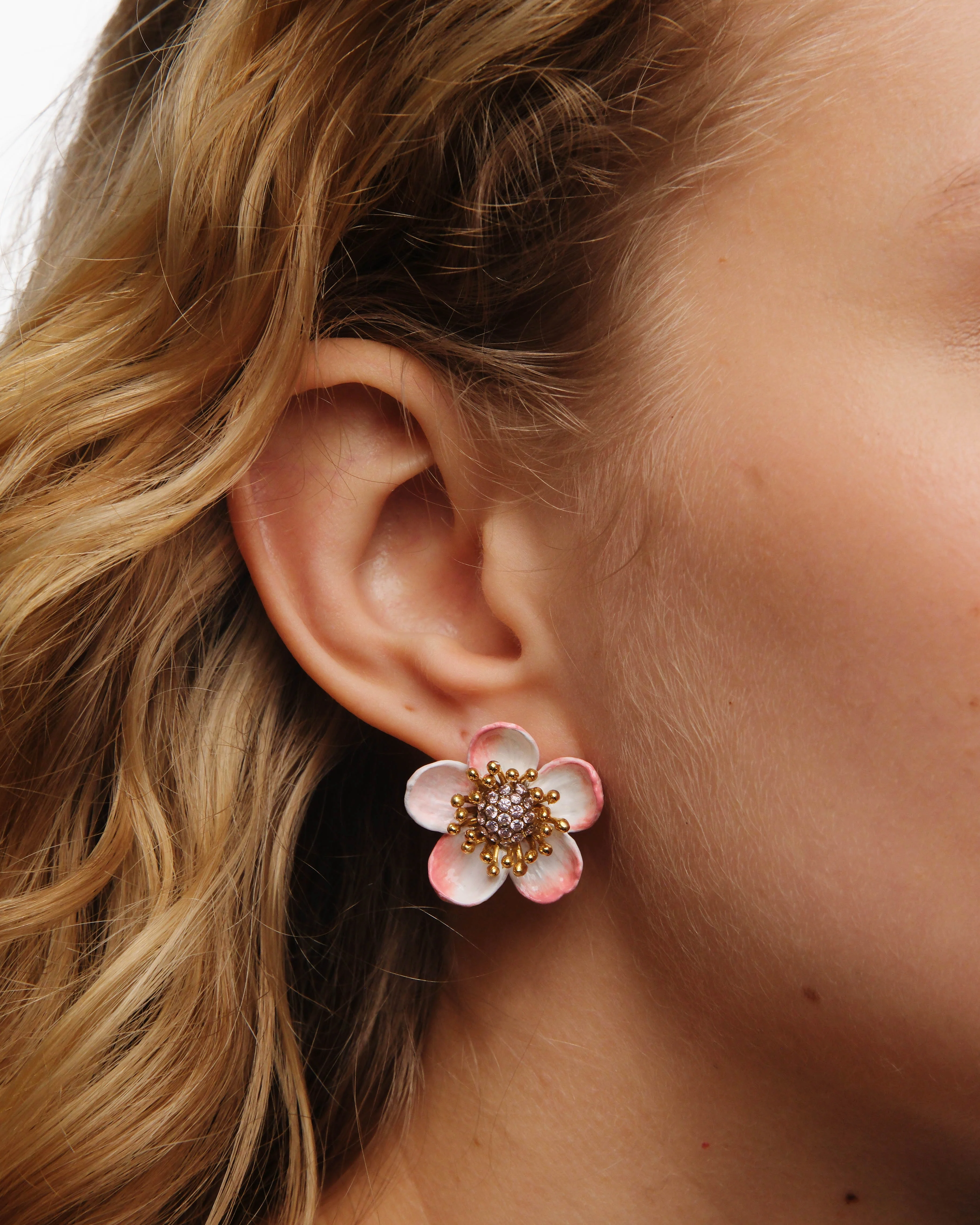 Boucles d'oreilles fleur de pommier - Image 2
