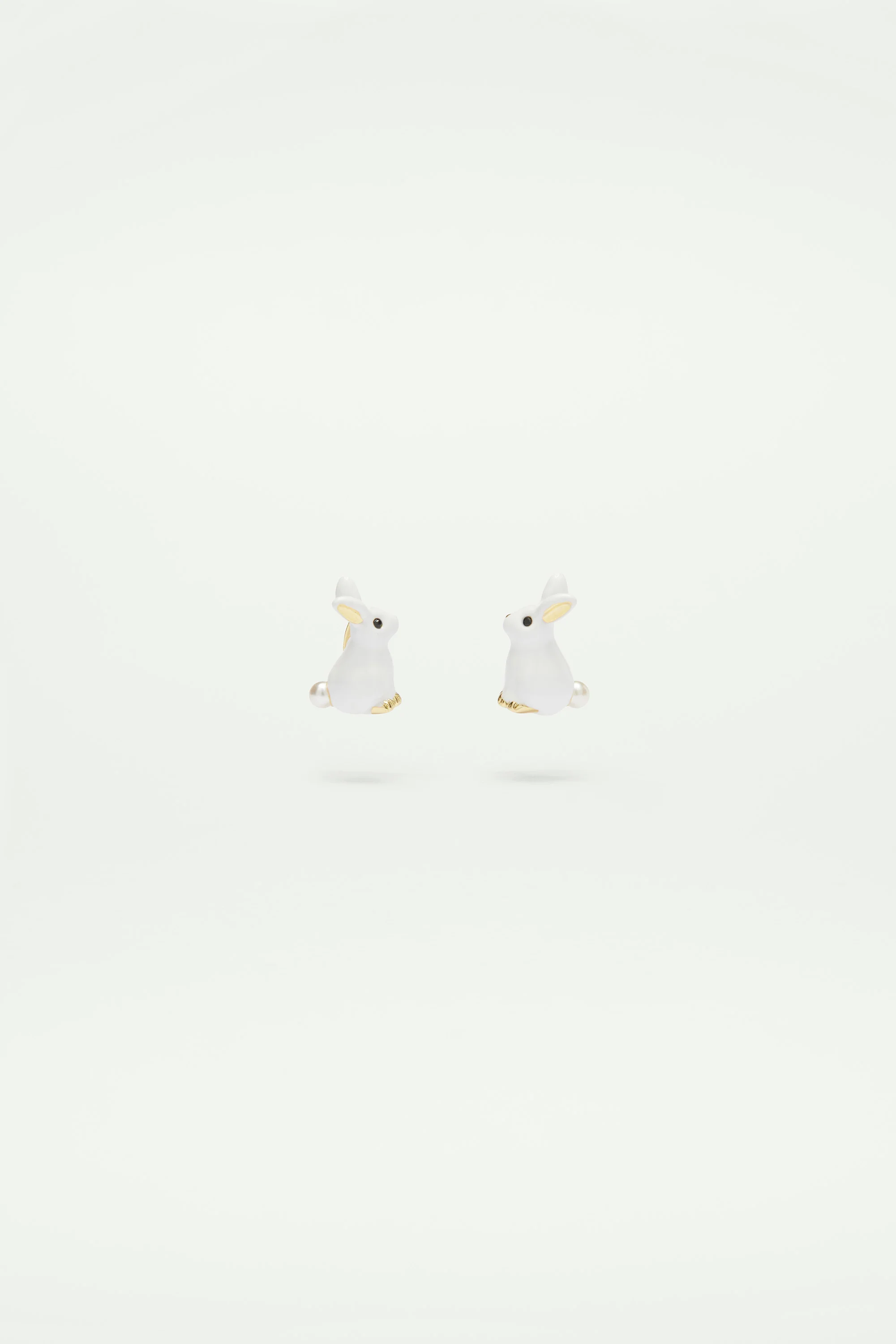 Boucles d'oreilles lapin et perle