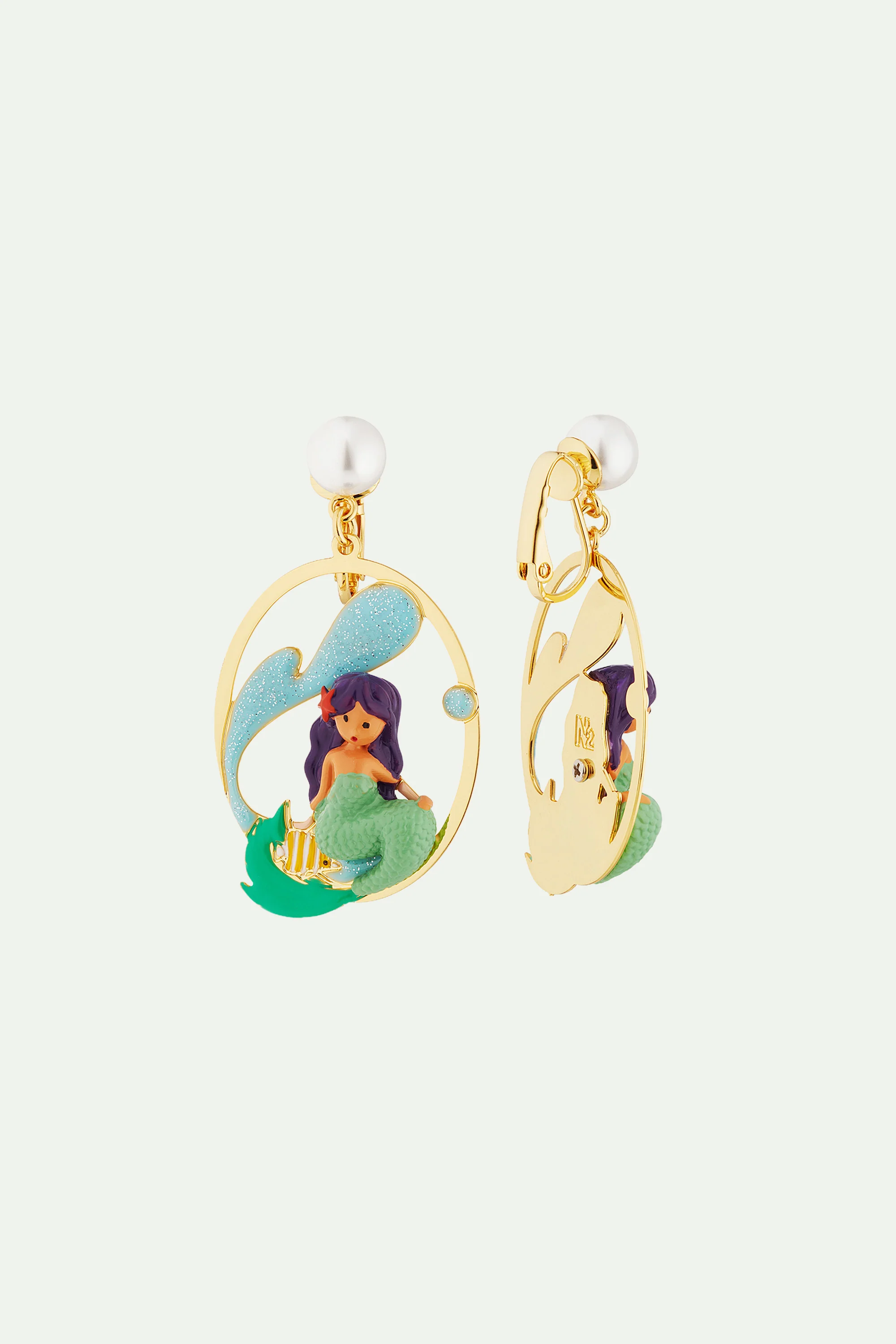 Boucles d'oreilles sirène et vague - Image 5